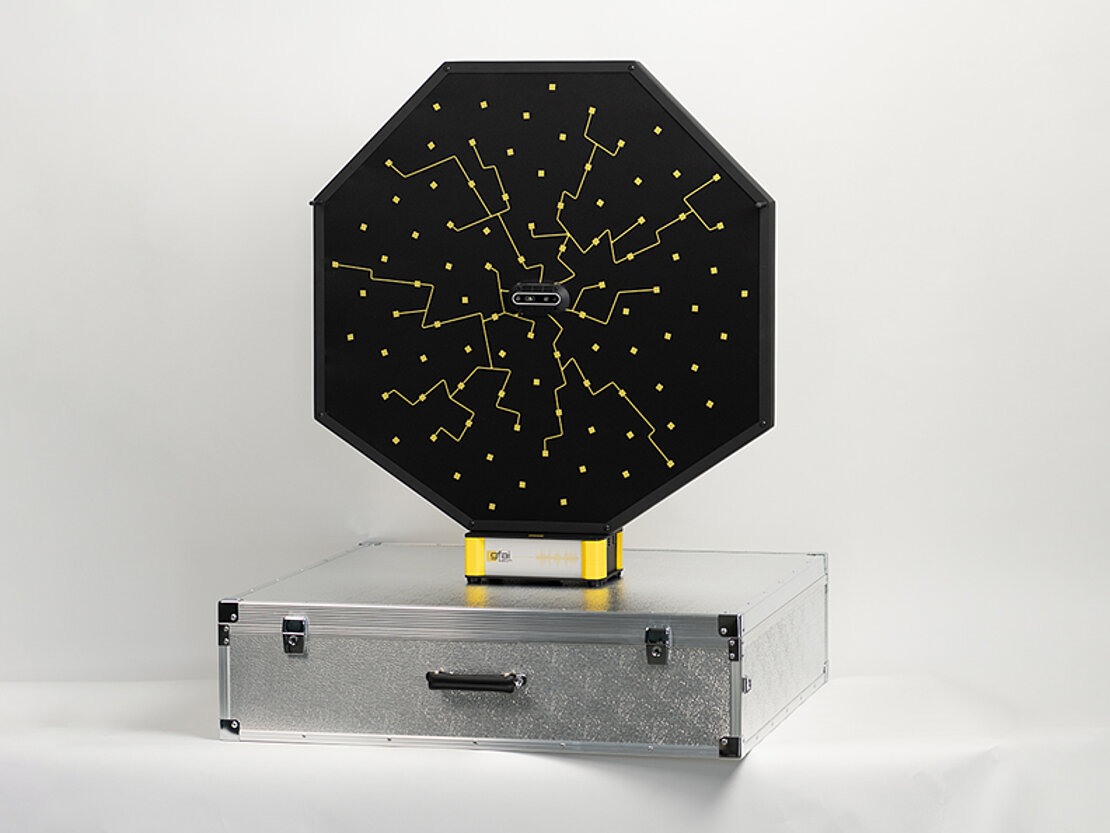all-in-one soundcam octagon with transport case