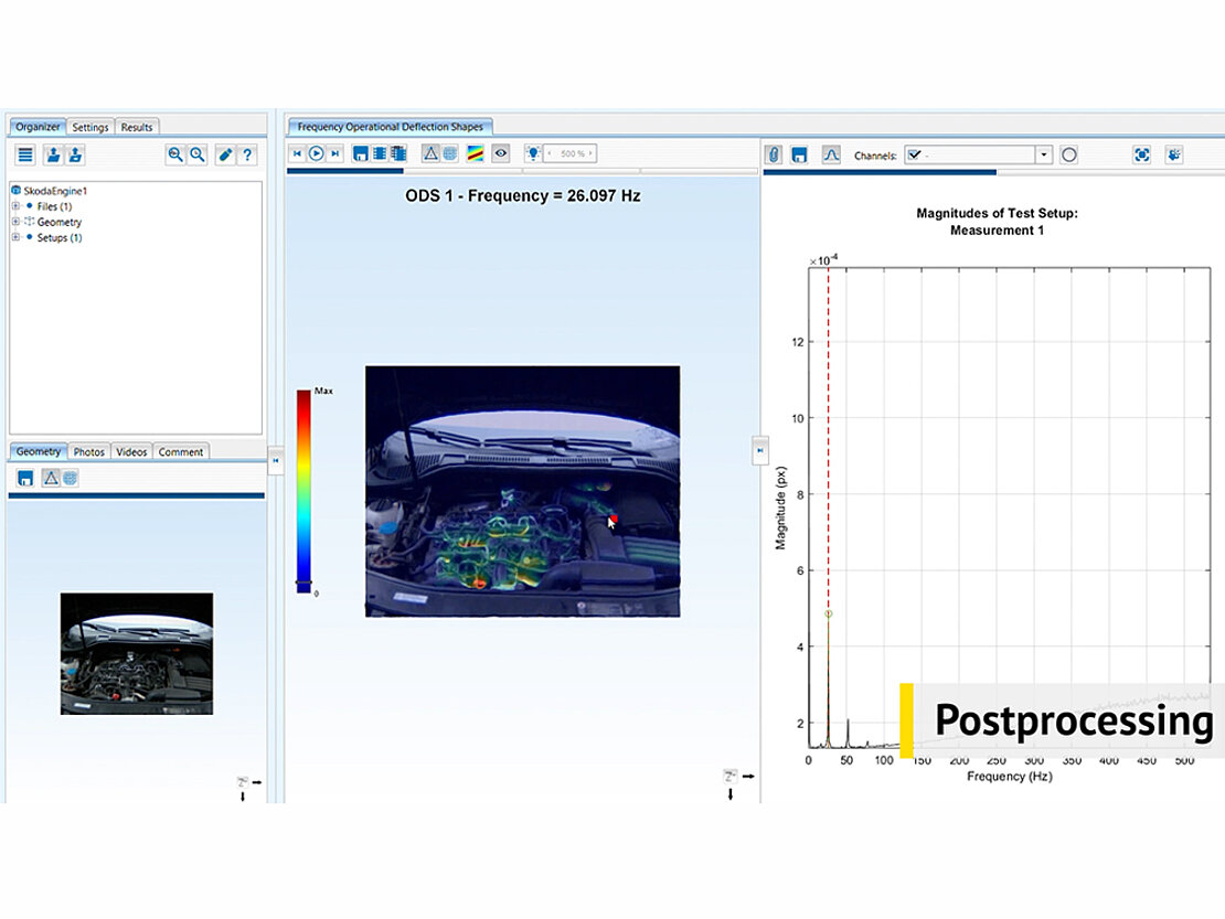 vibration analysis on an engine with wavecam