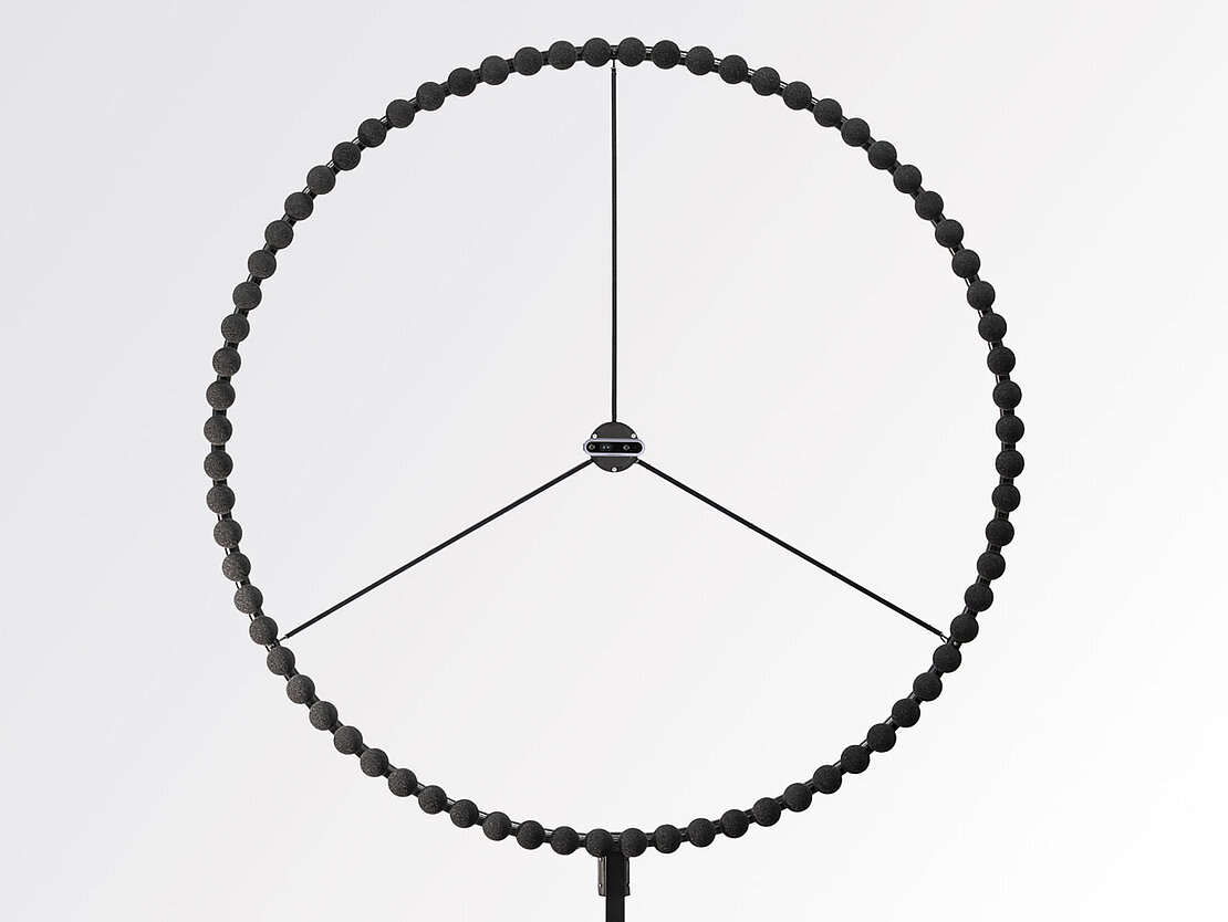 Acoustic Camera beamforming microphone array for 2D measurement, frontview