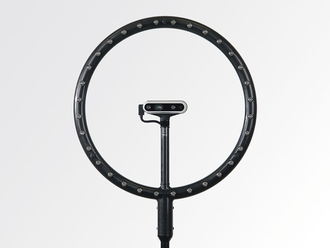 Beamforming microphone array Ring32 for acoustic 2d-measurements, detail front