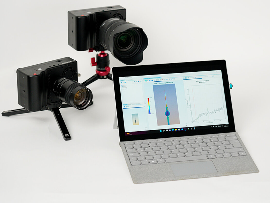 WaveCam software result tv-tower and two chronos cameras