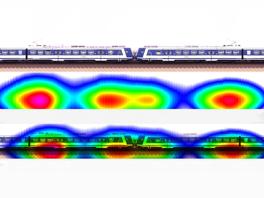 Ergebnisse einer Vorbeifahrtsmessung, Kombination von optischem Bild und akustischer Information