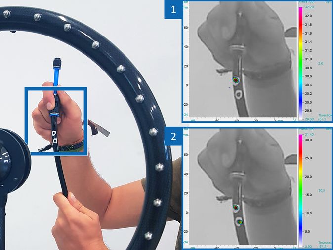 Akustische Messung eines Druckluftschlauchs mit dem Ring Array