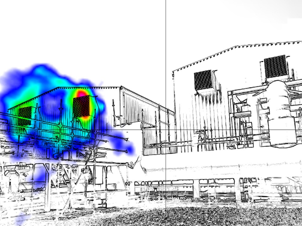 Acoustic photo on industrial plant, consulting project with Siemens Energy Global