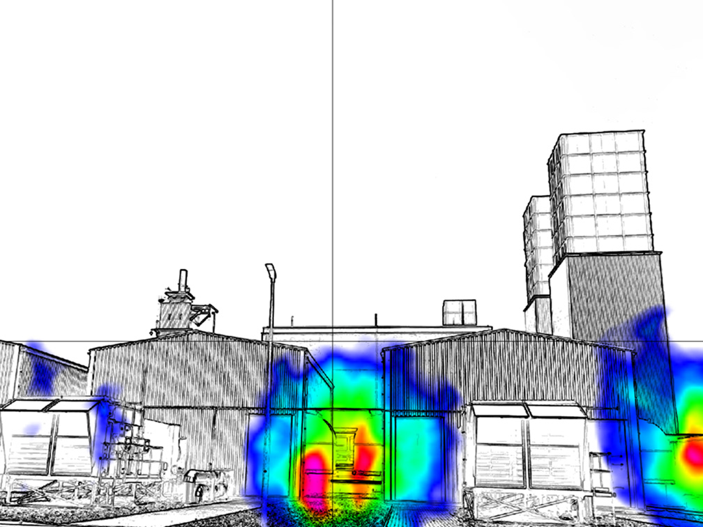 Acoustic photo on industrial plant from a consulting service for Siemens Energy Global