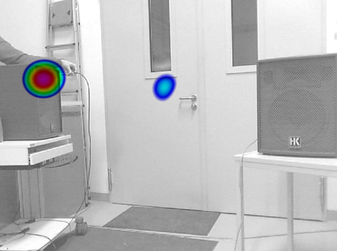 Abb. 2: Akustische Karte mit entfernten nichtkorrelierenden Anteilen bei N=10