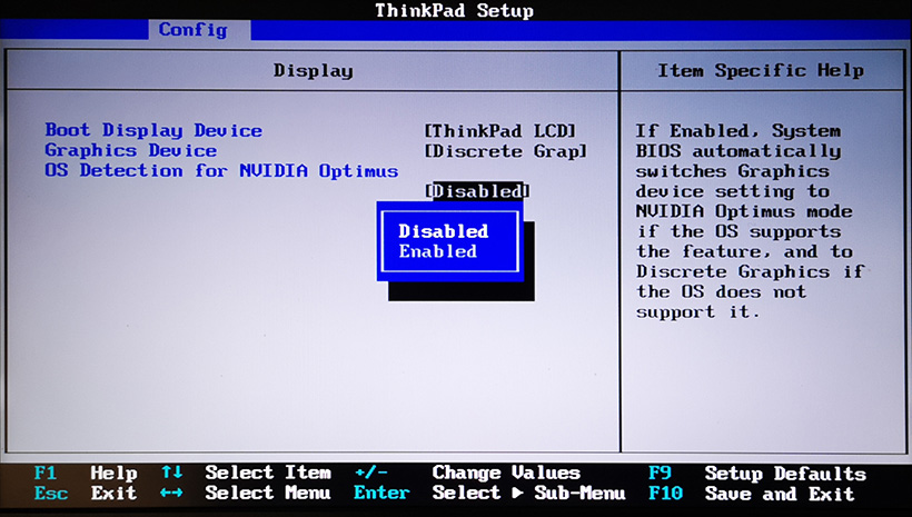 Figure 3: NVIDIA Optimus "Disabled"