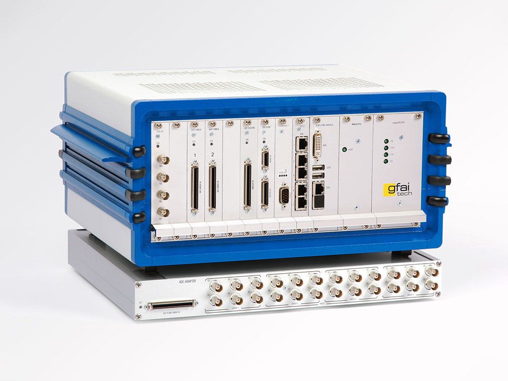 ADCA100 Adapterbox mit dem Datenrekorder mcdRec