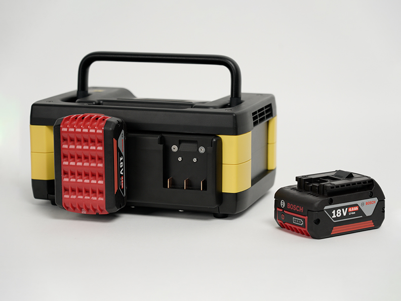 Data recorder gt-432 with Bosch battery packs for mobile use
