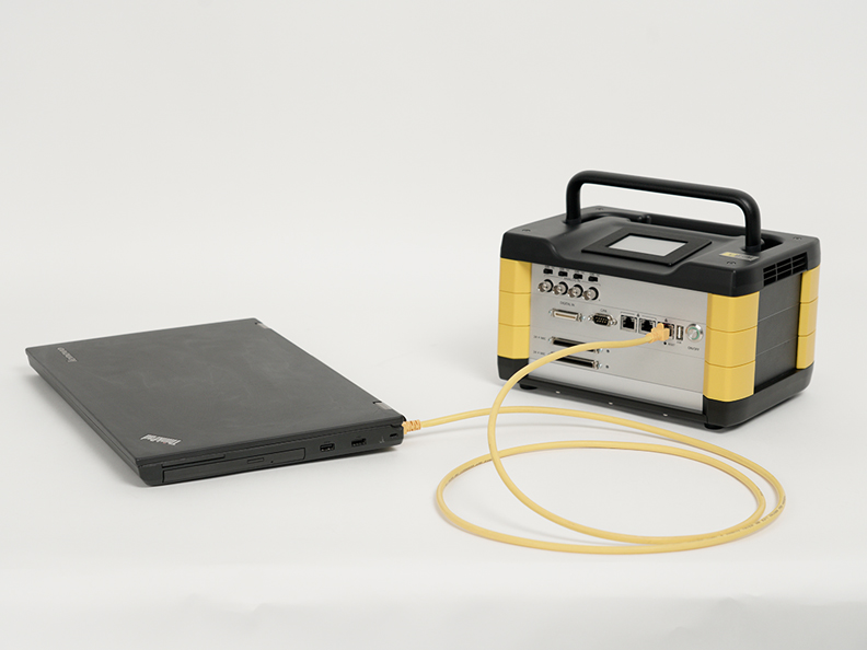 Data recorder is connected with a laptop