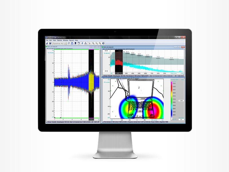 Spektralanalyse eines Laptops in NoiseImage