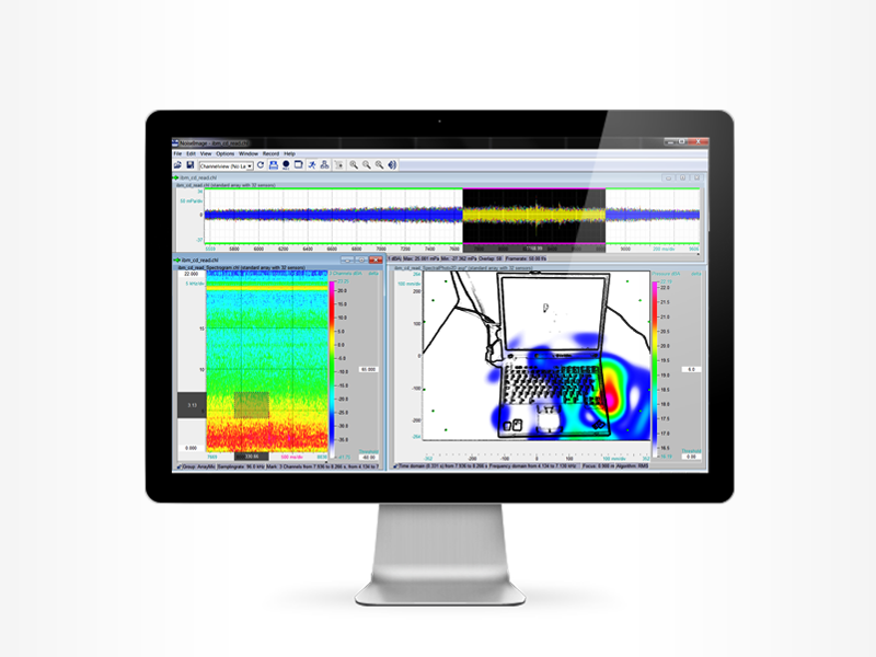 Spektralanalyse eines Laptops in NoiseImage