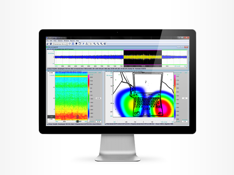 Spektralanalyse eines Laptops in NoiseImage